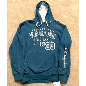 NFL Philadelphia Eagles Hoodie Mens Embroidered Pullover Sweatshirt Size XL NWT